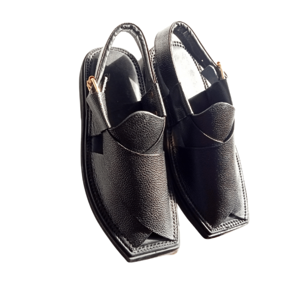 Black Dotted Smart Original Kaptaan Chappal