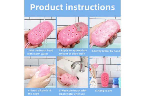 Silicone Bath Scrubber for Men Women and Kids - Image 3