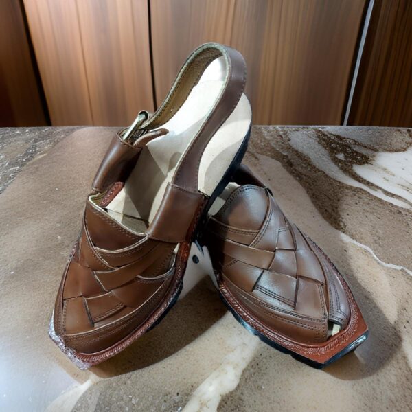 Special Maroon Norozi Premium Leather Chappal - Image 2