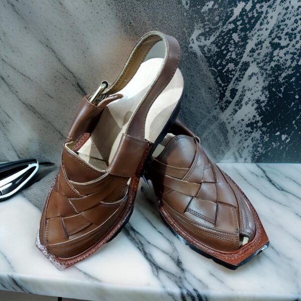 Special Maroon Norozi Premium Leather Chappal