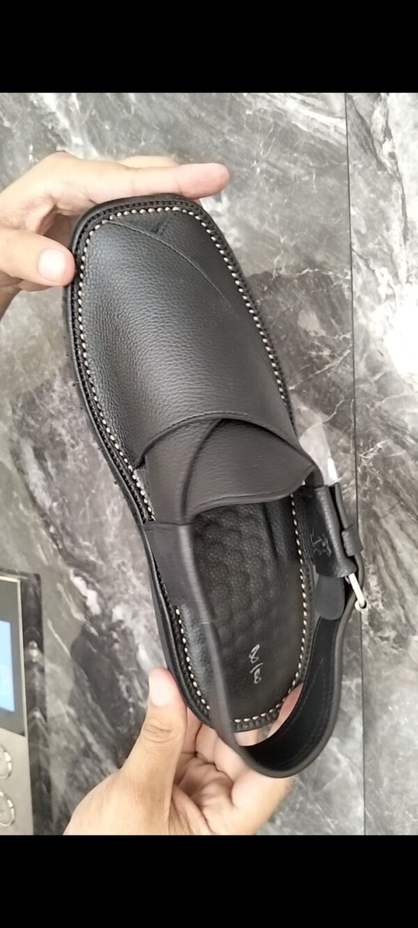 Black Dotted Gogo Charsadda Chappal