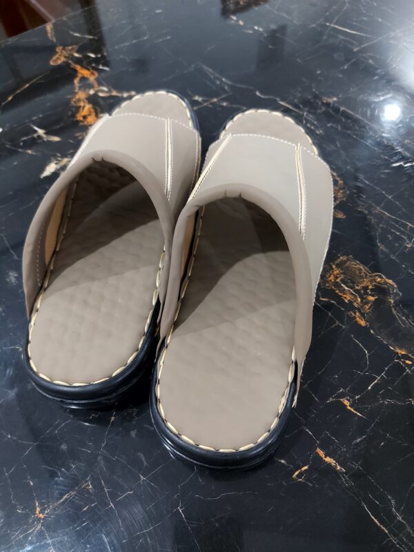 Handmade Light Brown Charsadda Chappal - Image 3